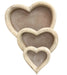 Three Wooden Heart Trays - Kozeenest