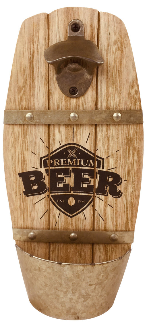 Wall Hanging Beer Barrel Bottle Opener - Kozeenest