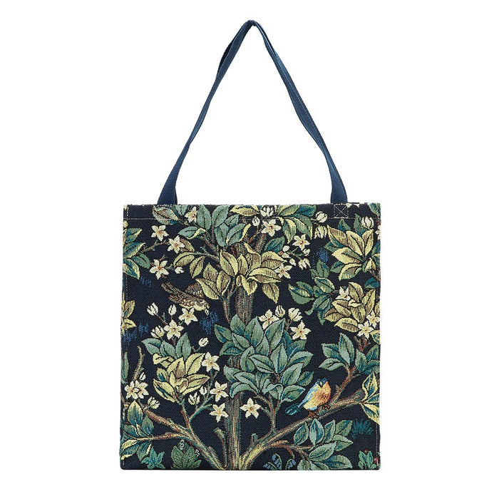 William Morris Tree of Life Blue - Gusset Bag-0