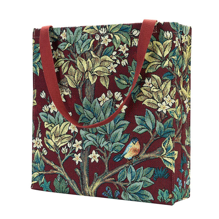 William Morris Tree of Life Red - Gusset Bag-2