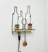 Wine Bottles Wall Shelf & 4 Hooks - Kozeenest