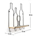 Wine Bottles Wall Shelf & 4 Hooks - Kozeenest