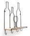 Wine Bottles Wall Shelf & 4 Hooks - Kozeenest