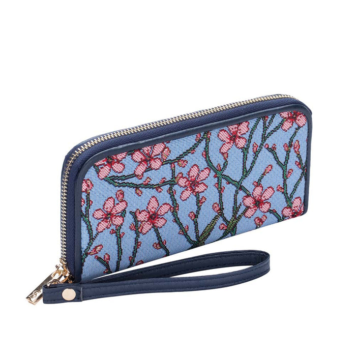 V&A Licensed Almond Blossom and Swallow - Long Zip Purse-2