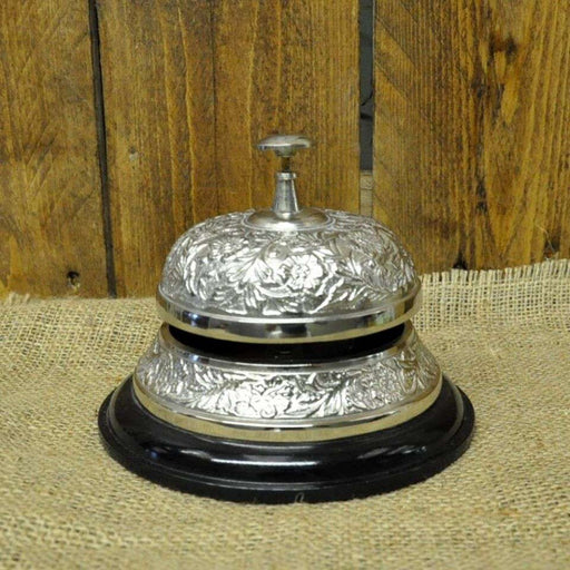 Silver Nickel Embossed Counter Bell - Kozeenest