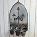 Rusty Wall Mirror With Triple Planter - Kozeenest