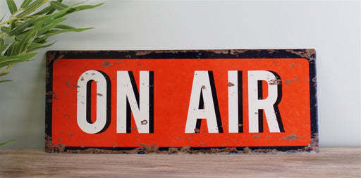 Vintage Metal Sign - On Air Recording Sign - Kozeenest