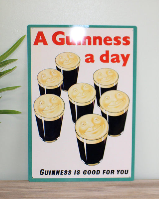 Vintage Metal Sign - Retro Advertising - Guinness - Kozeenest