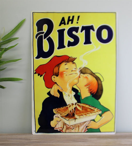 Vintage Metal Sign - Retro Advertising - Ah Bisto - Kozeenest