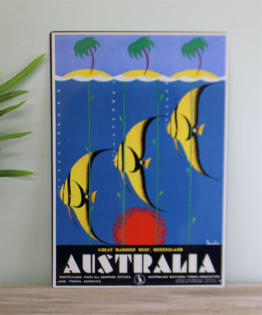 Vintage Metal Sign - Retro Advertising - Australia Fish - Kozeenest