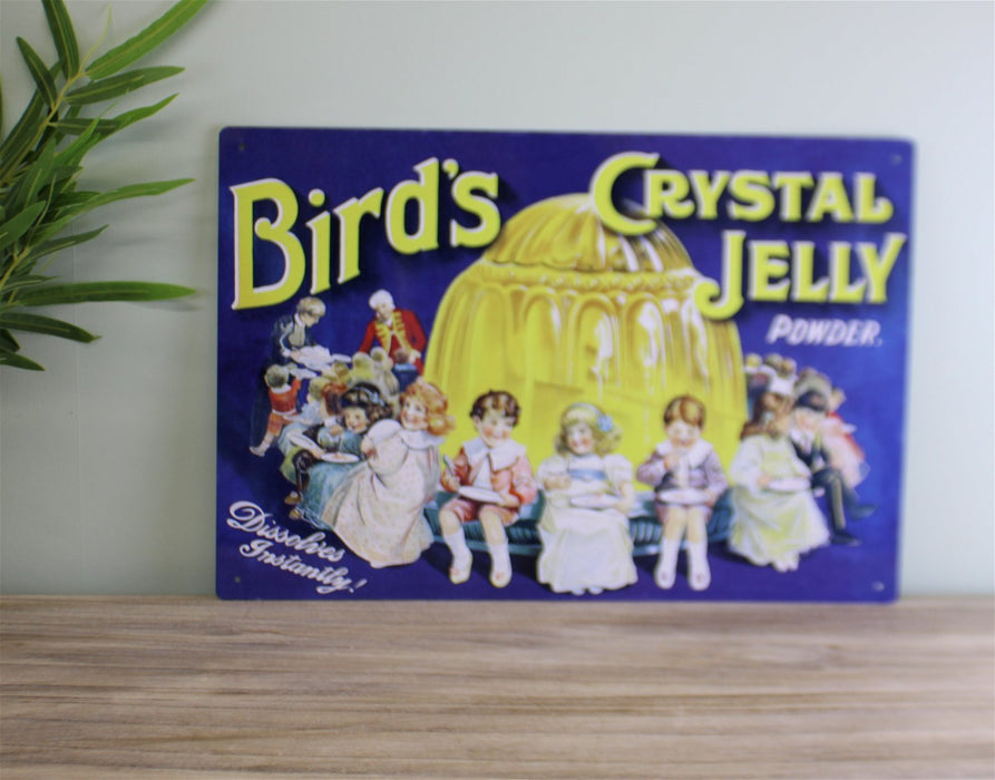 Vintage Metal Sign - Retro Advertising - Birds Crystal Jelly Powder - Kozeenest