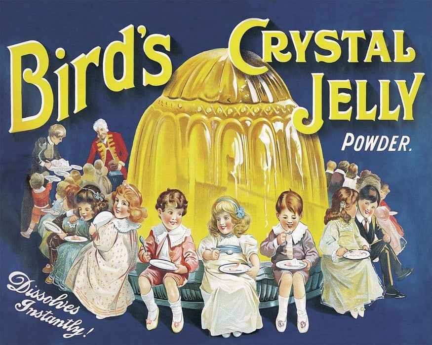 Vintage Metal Sign - Retro Advertising - Birds Crystal Jelly Powder - Kozeenest