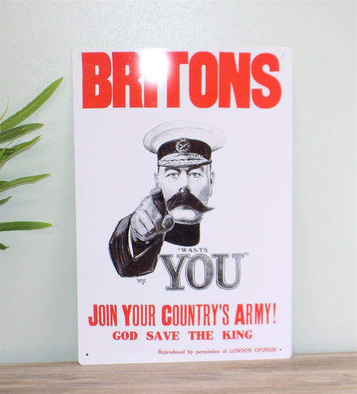 Vintage Metal Sign - Retro Propaganda - Join Your Country's Army - Kozeenest