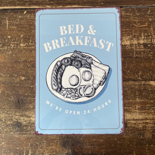 Vintage Metal Sign - Bed And Breakfast Sign - Kozeenest