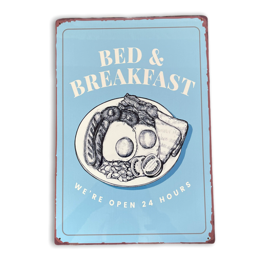 Vintage Metal Sign - Bed And Breakfast Sign - Kozeenest