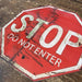 Vintage Metal Sign - Stop, Do Not Enter Sign - Kozeenest