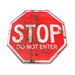 Vintage Metal Sign - Stop, Do Not Enter Sign - Kozeenest