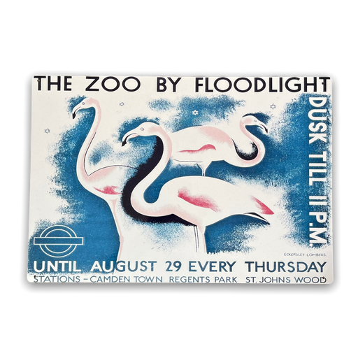 Vintage Metal Sign - London Underground, Visit The Zoo - Kozeenest