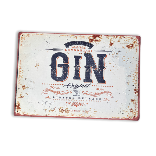 Vintage Metal Sign - Retro Advertising London Dry Gin - Kozeenest