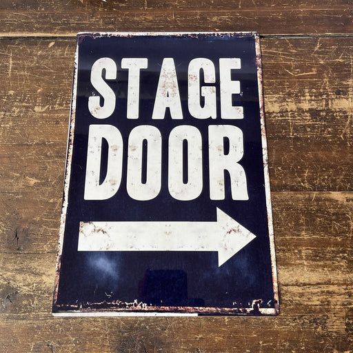 Vintage Metal Sign - Stage Door Metal Wall Sign - Kozeenest