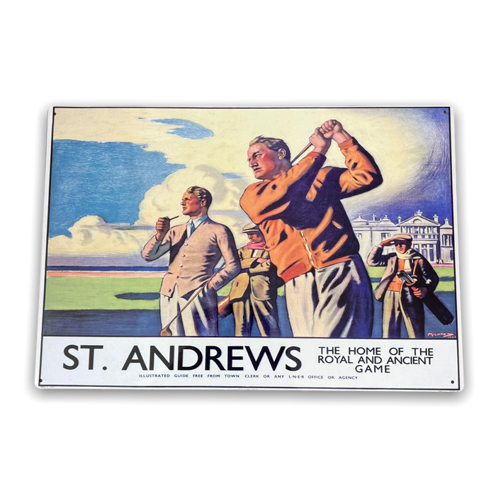 Vintage Metal Sign - British Railways Retro Advertising, St Andrews, Scotland - Kozeenest