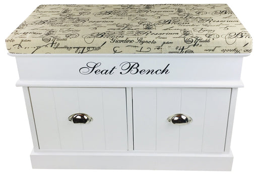 White Seat Bench With 2 Drawers & Lid 70cm - Kozeenest