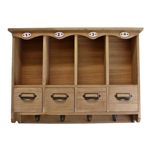 Wooden Wall Hanging Storage Unit - Kozeenest