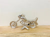 Silver Aluminium Motorcycle Ornament - Kozeenest