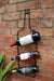 Wall Mounted Black Metal Wine Bottle Holder - Kozeenest