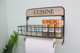 Wall Hanging Kitchen Storage Unit with Kitchen Roll Holder - Kozeenest