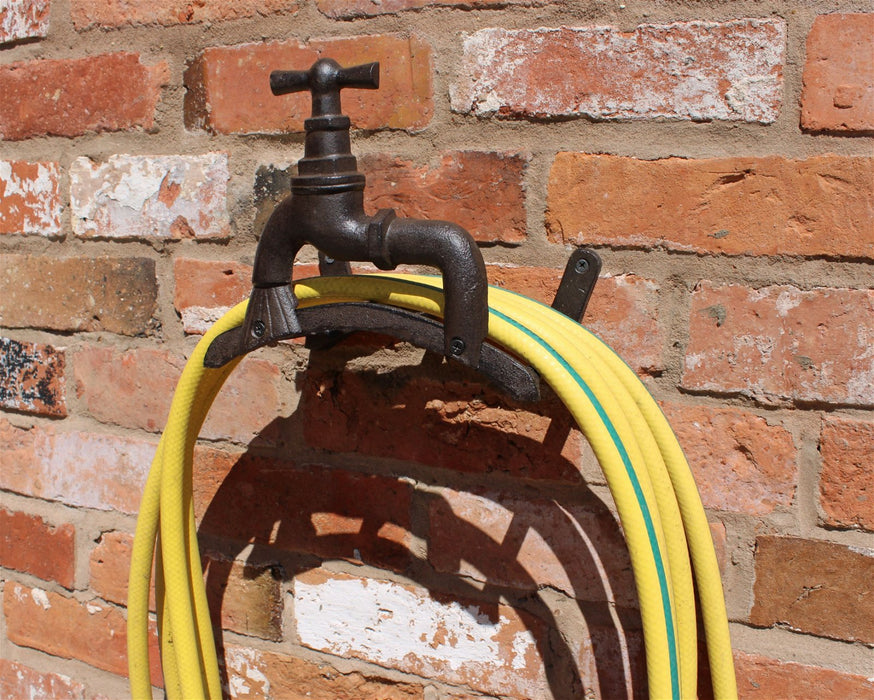 Rustic Cast Iron Wall Mounted Hosepipe Holder - Kozeenest