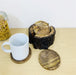 Set of 6 Coasters With a Bark Holder 15cm - Kozeenest