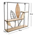 Square Metal Framed Rattan Leaf Shelf Unit - Kozeenest