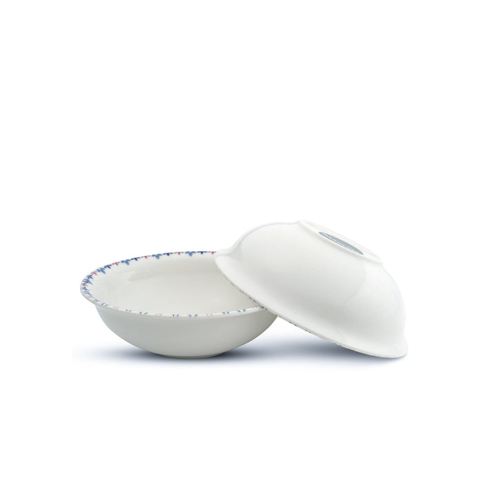 Porcelain Soup-Cereal Bowls Set of 4 Pebble Lily 18cm-1