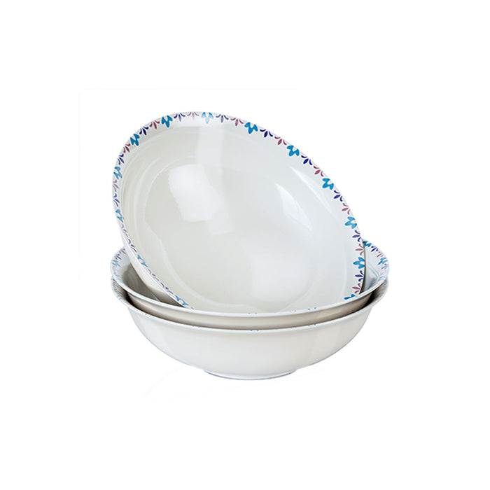 Porcelain Soup-Cereal Bowls Set of 4 Pebble Lily 18cm-0