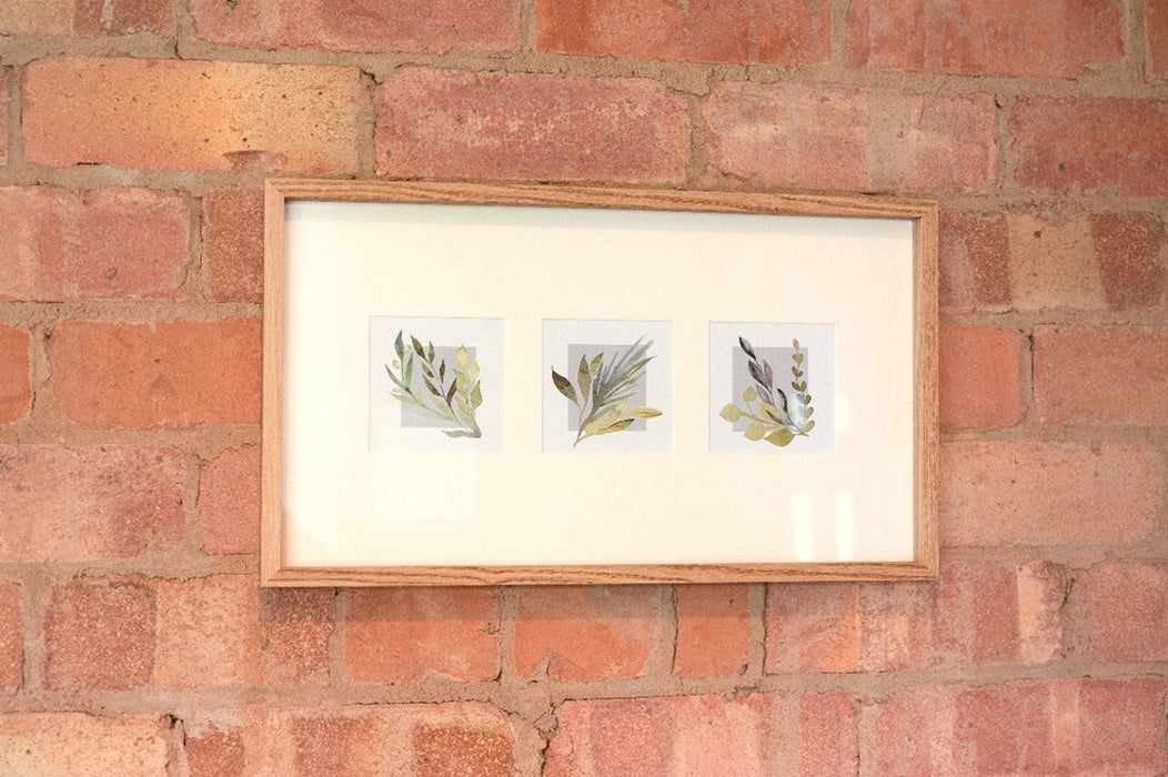 Triple Olive Art Wooden Frame - Kozeenest