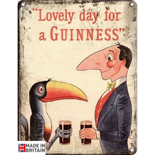 Small Metal Sign 45 x 37.5cm Guinness Toucan - Kozeenest