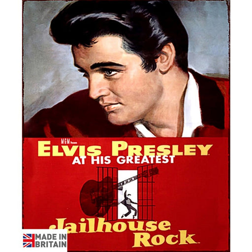 Small Metal Sign 45 x 37.5cm Elvis Presley Jailhouse Rock - Kozeenest