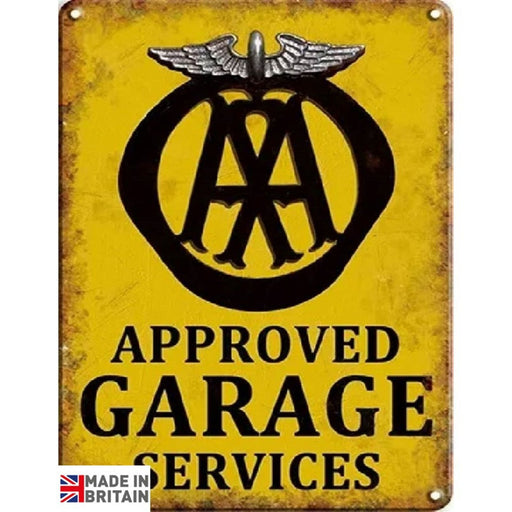 Small Metal Sign 45 x 37.5cm Approved Garage Services - Kozeenest