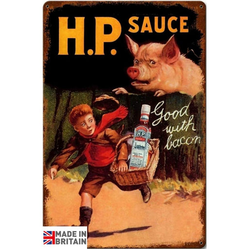 Small Metal Sign 45 x 37.5cm H.P Sauce - Kozeenest