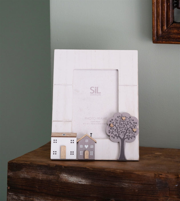 Wooden Houses Photo Frame 4x6 - Kozeenest