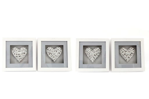 Set of 4 Be Kind Woven Heart Frames - Kozeenest