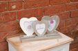 Three Rustic Heart Frames On Tray - Kozeenest