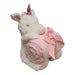 New Baby White Unicorn Teddy & Pink Throw - Kozeenest