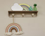 Rainbow and Cloud Shelf with Hooks - Kozeenest