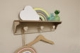 Rainbow and Cloud Shelf with Hooks - Kozeenest