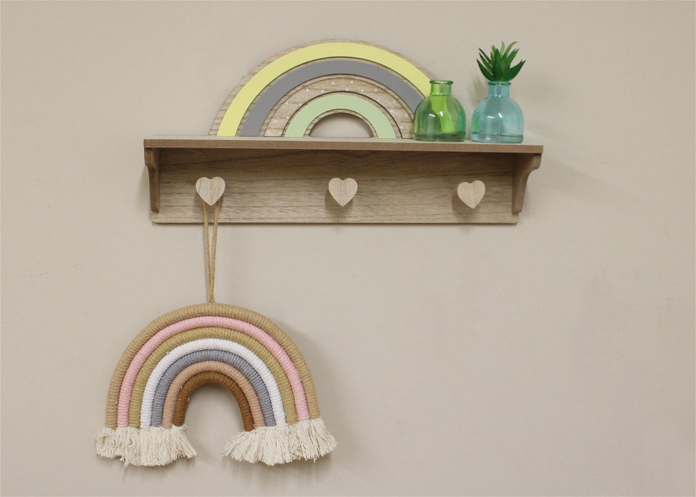 Rainbow Shelf with Hooks - Kozeenest