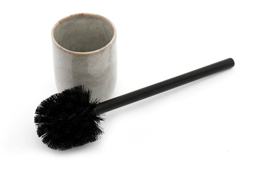 Taupe Ceramic Toilet Brush Holder - Kozeenest