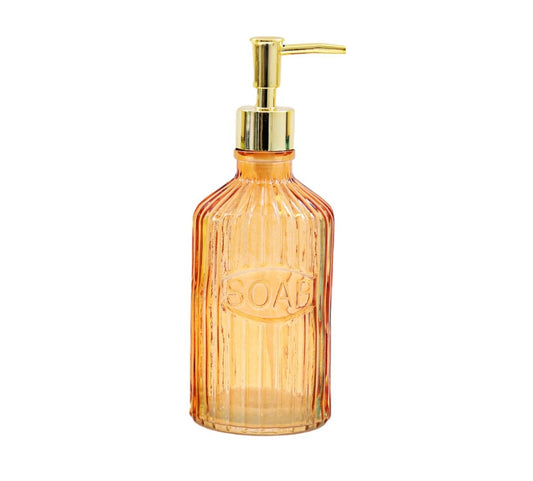 Orange Glass Soap Dispenser - Kozeenest