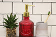 Red Glass Soap Dispenser - Kozeenest